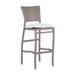 Summer Classics Skye 30" Patio Bar Stool w/ Cushion Wicker/Rattan in Gray | 44.25 H x 17.625 W x 22.5 D in | Wayfair 359924+C4894240W4240