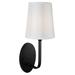 Everly Quinn 1 - Light Dimmable Wallchiere Metal in Black | 15.75 H x 7.9 W x 6.3 D in | Wayfair CA8D086A7D3140EC84F215B26E593862