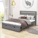 Red Barrel Studio® Storage Platform Bed w/ Drawers Wood in Gray | 41 H x 57 W x 75 D in | Wayfair 61C7F572F52C486CA3862B34DE121912