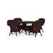 Tortuga Outdoor Sea Pines Round 4 - Person 48" Long Dining Set w/ Cushions Glass in Brown | Wayfair LEX-5DS1 RAVEB