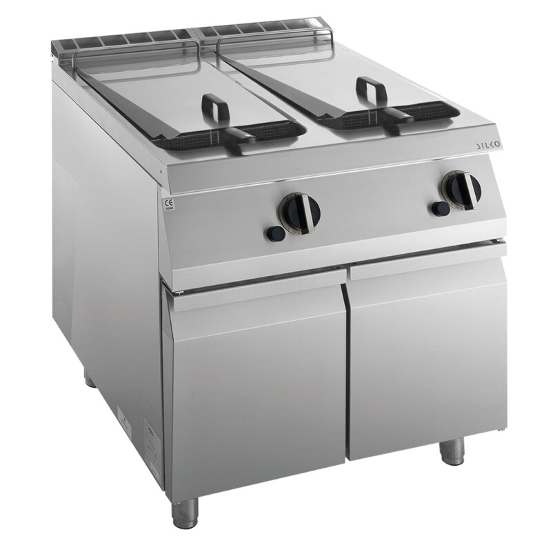 KBS Gas-Fritteuse 2 Becken 23 L Standgerät 42kW