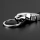 Porte-clés de luxe en cuir véritable avec tête léopard porte-clés en métal pour Jaguar F-PACE XJ XE