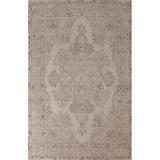 Distressed Traditional Tabriz Persian Area Rug Wool Hand-knotted - 6'10" x 9'8"