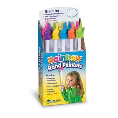 Learning Resources Rainbow Hand Pointers Set Of 10 Pop Display