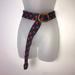 J. Crew Accessories | J. Crew Dark Blue W/Red Squares Bamboo Buckle Tie Belt Small | Color: Blue/Red | Size: Os