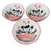Disney Dining | Disney Mickey & Minnie Ceramic 3 Pcs Bowl Set | Color: Black/Red | Size: Os