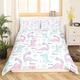 Dinosaur Comforter Cover Pink Purple Dinos Bedding Set For Kids Girls Cartoon Duvet Cover Set Series Lovely Cute Animals Quilt Cover Child Room Decor With 2 Pillow Cases Double Size