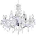 LITECRAFT Chandelier 12 Light Chrome Marie Therese Ceiling Hanging Pendant Light with Free LED Bulbs Bedroom Living Room Hallway