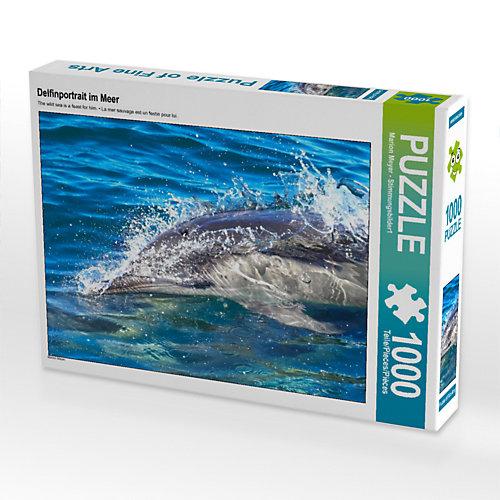 Puzzle CALVENDO Puzzle Delfinportrait im Meer - 1000 Teile Foto-Puzzle glückliche Stunden Kinder