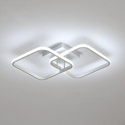 GOECO Moderne Quadratische Deckenleuchte LED Kronleuchter Deckenleuchte Acryl 42W für Küche Image