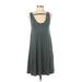 Ann Taylor LOFT Casual Dress - A-Line: Teal Solid Dresses - Women's Size X-Small