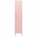 Inbox Zero Metal Storage Cabinet Storage Locker Organizer for School Office Steel Stainless Steel in Pink | 70.9 H x 13.8 W x 18.1 D in | Wayfair