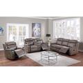 Latitude Run® 3 Piece Faux Leather Reclining Living Room Set Faux Leather in Brown | 41 H x 84 W x 38 D in | Wayfair Living Room Sets