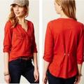 Anthropologie Tops | Anthropologie Postmark Selby Henley Top | Color: Orange | Size: M