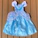 Disney Costumes | Disney Cinderella Princess Dress With Glass Slipper Cameo Little Girls Size 5-6 | Color: Blue/Silver | Size: Girls 5-6