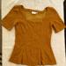 Anthropologie Tops | Anthropologie Ochre Floral Patterned Shirt In S | Color: Brown/Orange | Size: S