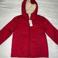 Disney Jackets & Coats | Disney Nwt Fleece Lined Lightweight Jacket, Red With White Fur, Girl’s S(8-10) | Color: Red/White | Size: Sg