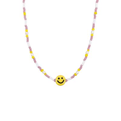 Elli - Süßwasserperlen mit Smiling Face Glas Bead 925 Silber Ketten 1 ct Damen (59.99 € / 1 ct) Image