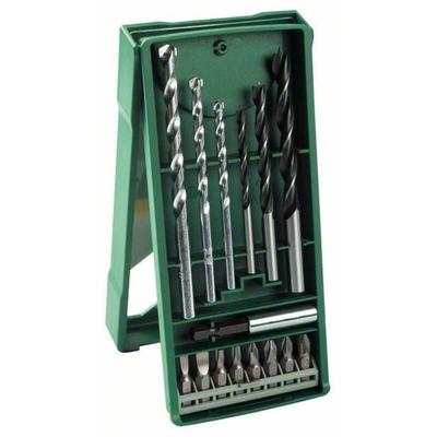 Bosch - Mini-X-Line Mixed-Set, 15-tlg., 3 Stein-, 3 Holzbohrer, 8 Schrauberbits