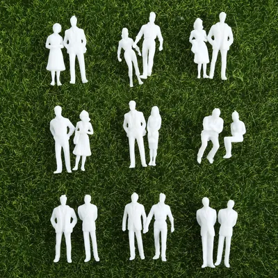 100pcs/lot 1:100 Scale Model White Miniature Figures Architectural Models Human Scale Model ABS