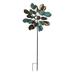 Copper Finish Leaf-Shaped Pinwheel Wind Spinner Garden Stake 63 Inch - 63 X 25 X 10.5 inches