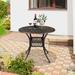 Round Top Courtyard Cast Aluminum Table, Bronze