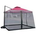 NANANA Umbrella Cover Mosquito Netting Screen, Garden Umbrella Parasol Patio Table Mosquito Net Cover, Parasol Converter Cover Turn Your Parasol Into A Gazebo,300x300x230cm(Color optional),Black