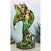 Trinx Chaseton Exotic Fairy w/ Dragon Figurine Resin in Gray/Green | 9 H x 4.75 W x 3.25 D in | Wayfair DCFA589939E04A8CA71FC734D4EE274A