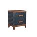 Latitude Run® Kimesha 21" Wide 2-Drawer Nightstand Wood in Blue/Brown | 24.5 H x 21 W x 16 D in | Wayfair 8D6487894B0246F0A7F5D6309C641E94