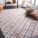 Brown/White 96 x 60 x 0.25 in Indoor Area Rug - Foundry Select Geometric Area Rug in Beige/Brown Polyester | 96 H x 60 W x 0.25 D in | Wayfair