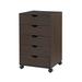 Latitude Run® 5 Drawer Dresser for Bedroom, Stylish Tall Dressers w/ Wheels, Storage Shelves Wood in Brown | 26 H x 16 W x 16 D in | Wayfair