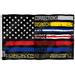 ANLEY Multi Line American Flag Polyester 3 x 5 ft. House Flag in Black/Blue/Red | 36 H x 60 W in | Wayfair A.Flag.SP.FightsAlone