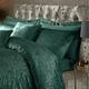 ED Luxury Crushed Velvet Duvet Quilt Cover Bedding Linen Set With Housewife Pillowcases Ultra Soft Duvet Cover Set [Super King, Emerald Green]