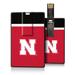 Nebraska Huskers Stripe Design Credit Card USB Drive