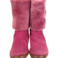 Gucci Shoes | Gucci Interlocking Gg Logo Fur & Suede Riding Winter Boots- Wear Tall Or Folded | Color: Brown/Pink | Size: 8.5