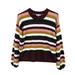 Madewell Sweaters | Madewell Payton Stripe Pull Over Sweater | Color: Pink/White | Size: Xs