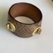 Coach Jewelry | Coach Leather Cuff | Color: Brown/Gold | Size: Os