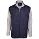 Ram Golf Full Zip Padded Sweater, Grey/Blue, Mens 2XL