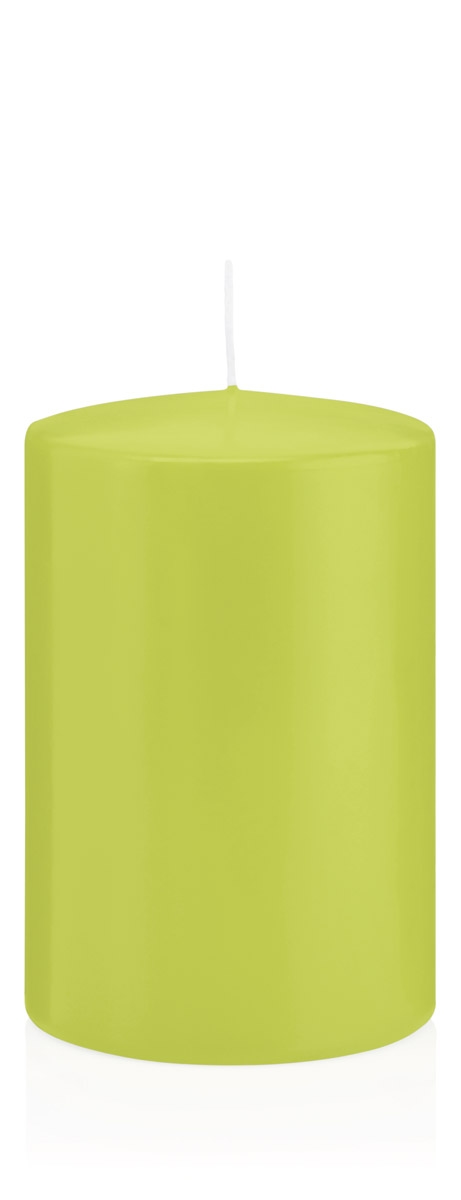 Wiedemann Kerzen Große Stumpenkerzen Apfelgrün Ø 98 x 150 mm, 6 Stück, 113 Brenndauer Image