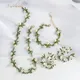 AENSOA – collier ras du cou en alliage émail pour femme élégant Style bohémien fleur blanche