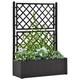 Susany Garden Raised Bed with Trellis and Self Watering System, Trellis Planter, Garden Trough Planter with Topped Trellis Climbing Plants Flower Raised Bed, Anthracite