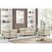 USLivings Audwin 3 Piece Living Room Set Linen in Brown | Wayfair Living Room Sets US2702-L+2C