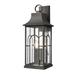 Red Barrel Studio® Triumph 23" High 3-Light Outdoor Sconce - Textured Black Glass/Metal/Steel in Black/Gray | 23 H x 8.5 W x 10 D in | Wayfair