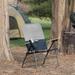 Arlmont & Co. Jovia Reclining & Folding Camping Chair Metal in Gray/Black | 40.7 H x 28.9 W x 31.3 D in | Wayfair BAF041126B1A4C189FE87CF34B4E4B0B