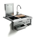 Xo Appliance 30" Stainless Steel Drop-In w/ Sink in Gray | 28.125 H x 30 W x 27.4375 D in | Wayfair XOG30BARPRO