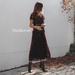 Zara Dresses | Blogger's Fave! Zara Great Gatsby Velvet Long Midi Maxi Dress Wine Nwt | Color: Black/Red | Size: S