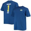 Men's Fanatics Branded Royal Los Angeles Rams Big & Tall #1 Dad 2-Hit T-Shirt