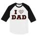 Infant Tiny Turnip White/Black San Francisco Giants I Love Dad 3/4-Sleeve Raglan T-Shirt
