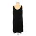 Ann Taylor LOFT Casual Dress - Mini Scoop Neck Sleeveless: Black Print Dresses - Women's Size Small