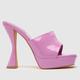 Shellys London candy pop heeled mule high heels in pink